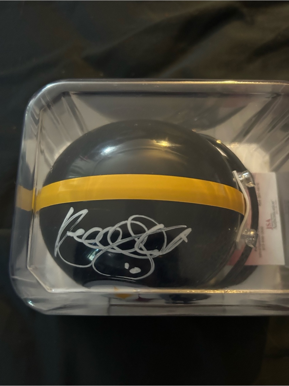 Pittsburgh Steelers mini helmet signed by Kordell Stewart